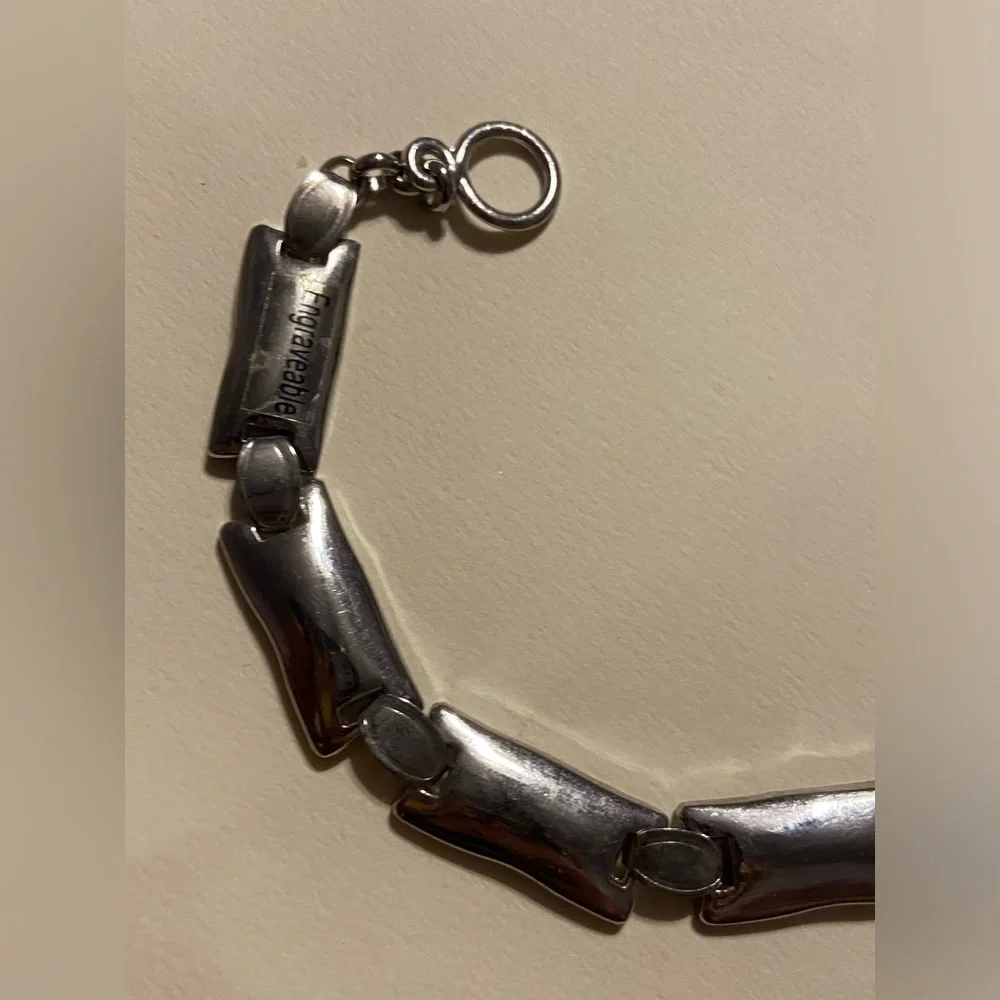 LAST CHANCE 🔥 Engraveable Silver Tone Panel Bracelet #7458 - Picture 2 of 8